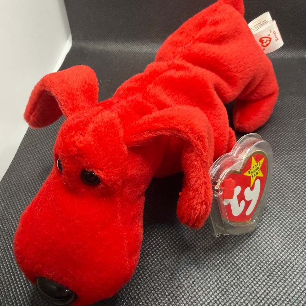 Ty Beanie Baby Rover Red Dog 1996 Style 4101 PVC Pellets with Tag